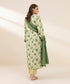Women's Unstitched Khaddar Embroidered Green 3 Piece Suit